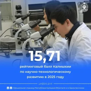 Калмыкия поднялась на 75-е место в рейтинге научно-технологического развития
